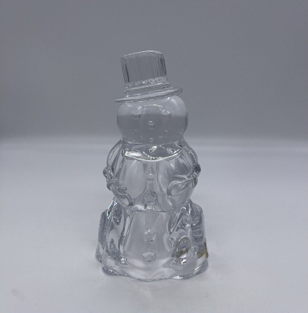 6.5" Tall Crystal Snowman Candle Holder